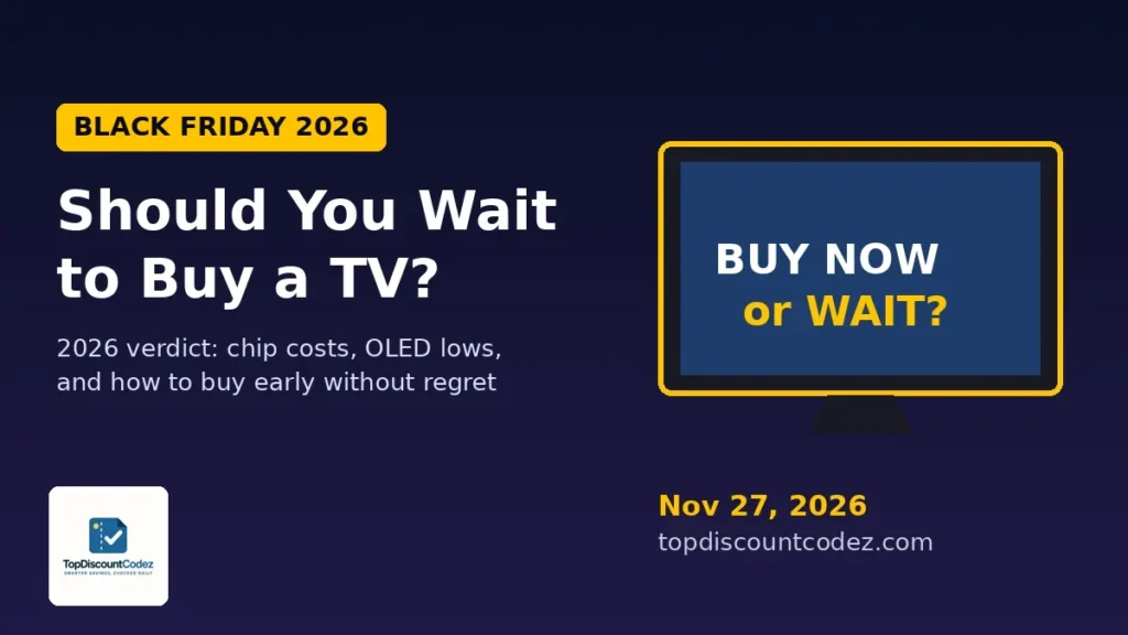 Should you wait for Black Friday 2026 to buy a TV? Buy-now-or-wait verdict by TopDiscountCodez